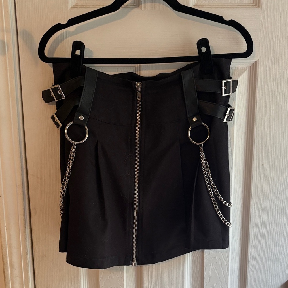 Killstar Black Chain Detail Skirt